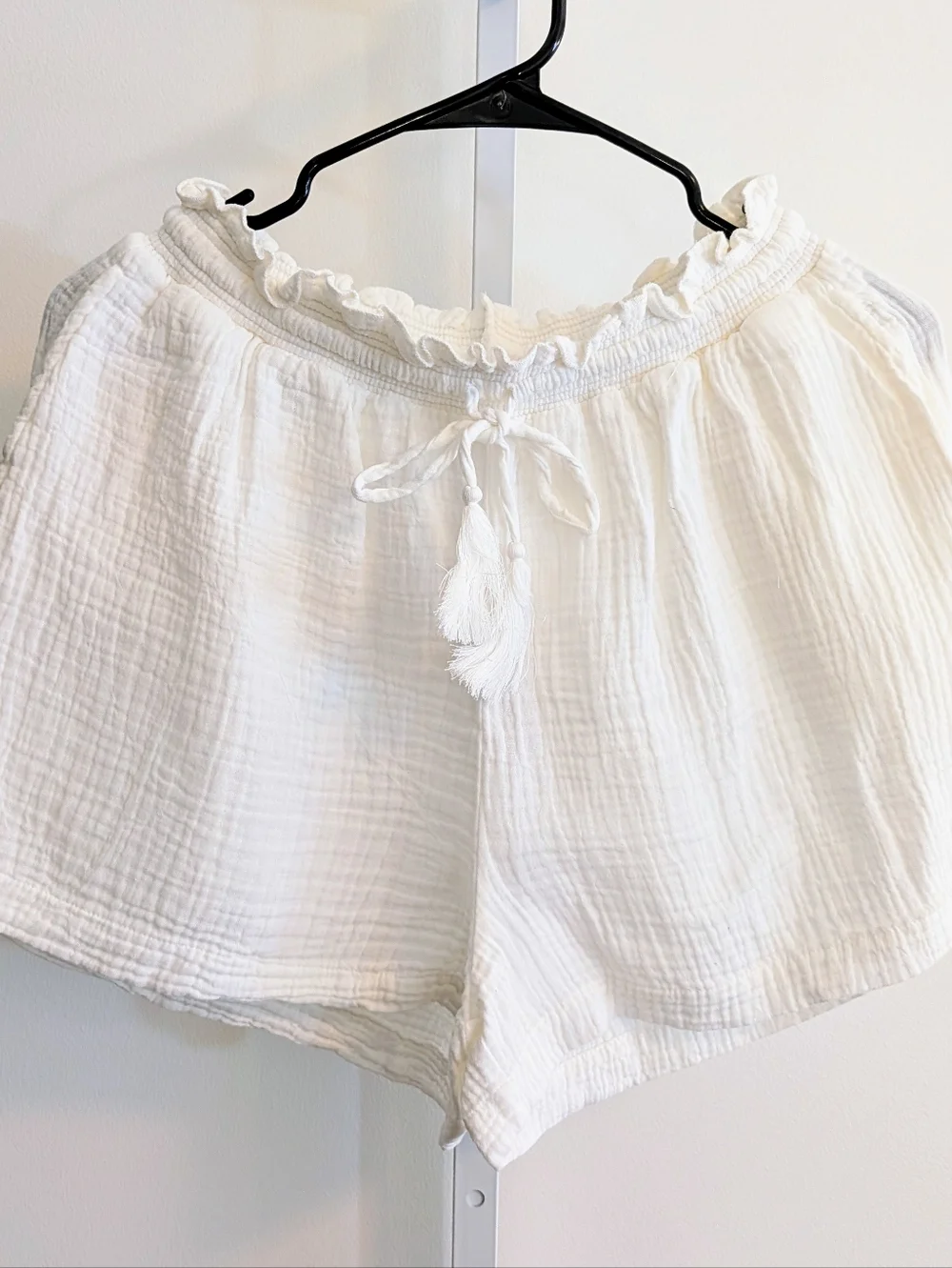 NWT Hello Nite Textured Gauze Lounge Shorts - White Sand - Picture 4 of 5